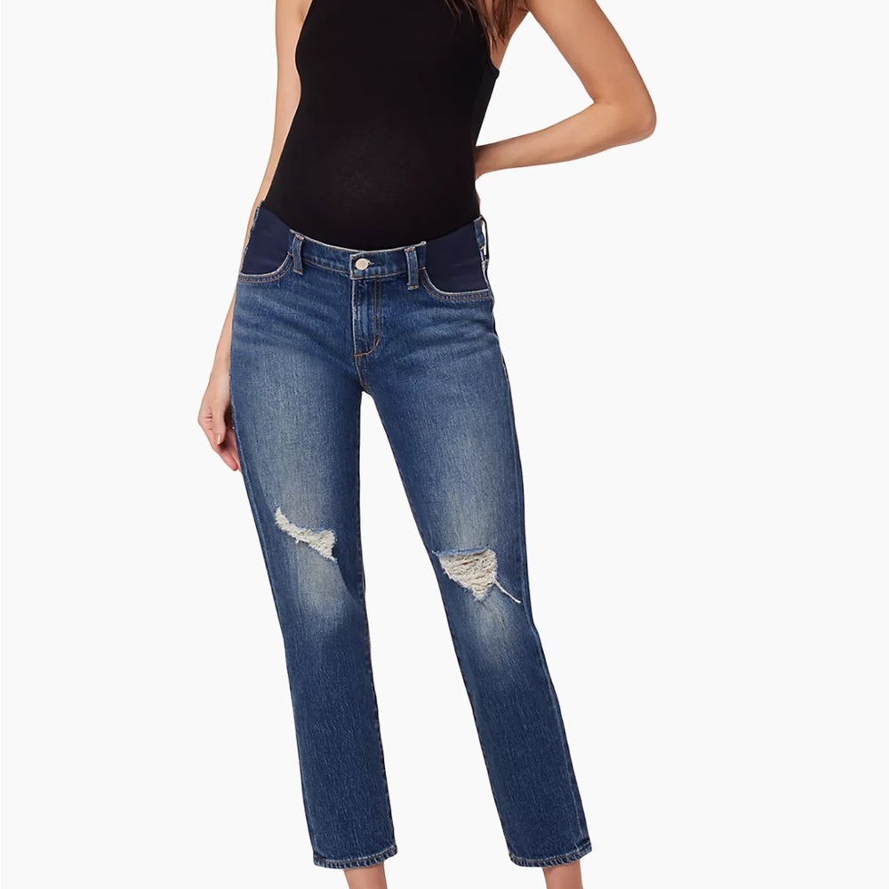Joe’s Jeans Lara Cropped Maternity Jeans Size 27 EUC